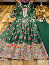Niks - Sabyasachi inspired green floral anarkali