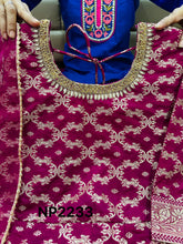 Niks collection - pink and gold banarasi silk anarkali