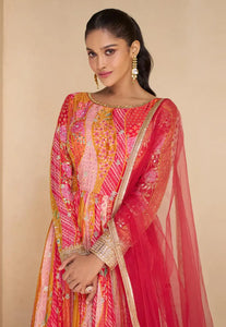 Janisha readymade - pink georgette anarkali