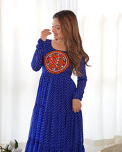 Roya blue leheriya gown