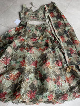 Boutique collection - olive green floral Lehenga