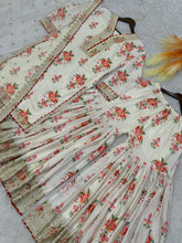 Off white floral sharara set