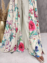 Ivory floral palazzo with long jacket