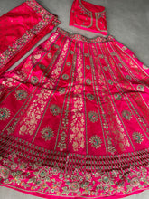 Serenity vol 4 - pink and gold jacquard silk Lehenga