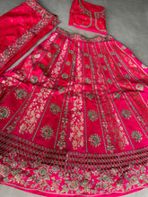 Serenity vol 4 - pink and gold jacquard silk Lehenga