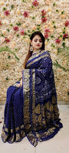 Art silk bandhej saree with kamal Pallu