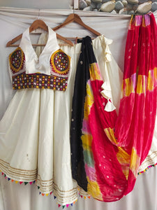 Kutchi work and halter necks readymade chaniya choli