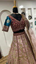 Timeless and classic mulberry silk baby pink Lehenga