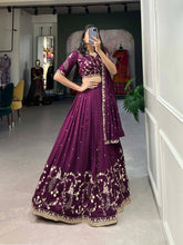Sophisticated wine vichitra silk lehenga
