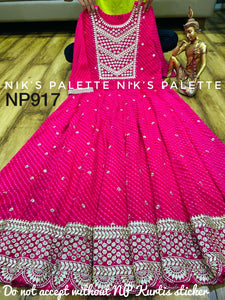 Niks collection -  saavan special leheriya anarkali (plus size too)