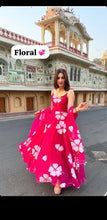 Pink strappy floral salwaar kameez