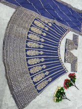 Lilac georgette lehenga