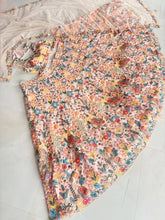 Pastel floral thread work lehenga