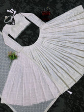 Baby pink thread work Lehenga with long sleeves option