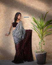 Bollywood khichdi sequins saree in maroon