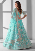 Lifestyle collection - sky blue gotta Patti Lehenga