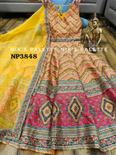 Yellow diamonte silk gown