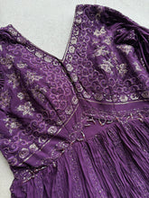 Purple Indo western stylish anarkali gown