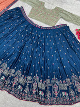 Navy blue elephant Lehenga