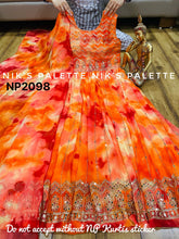 Niks collection - orange shaded anarkali