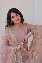 Nude chiffon gown readymade