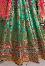 Royal collection- Peacock green banarasi silk Lehenga