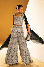 Black palazzo set with cape