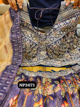 Niks collection - purple digital floral Lehenga readymade