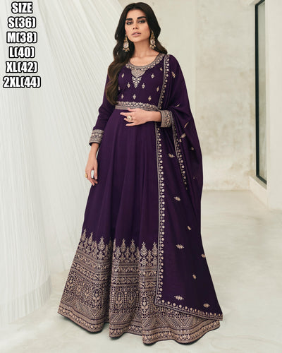 Janisha readymade silk gowns - dark colours