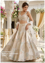 White gold tissue lehenga
