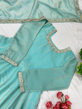 Sea Green fendy silk gown