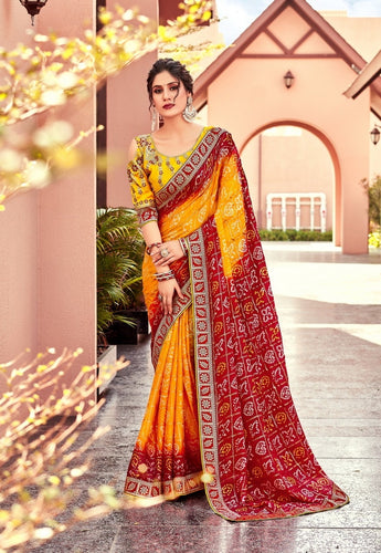 Bandhani nights saree collection