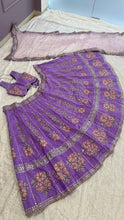 Lilac bloom embroidered Lehenga