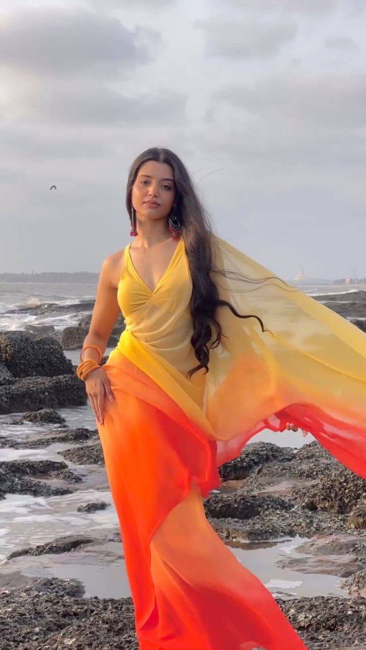 Sunset saree