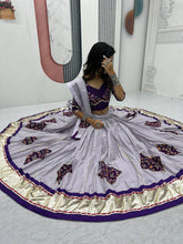 Pure cotton lilac and purple Chaniya choli