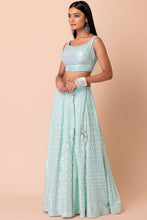 Mint green glam Lehenga