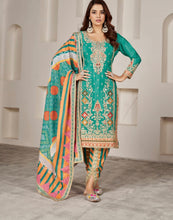 Tulip pants readymade - green and orange