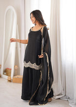 Fendy silk strappy black palazzo set