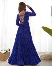 Roya blue leheriya gown