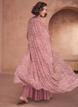 Janisha - dusty pink readymade palazzos with cape