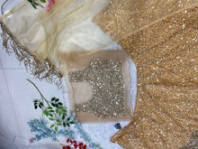 Lush yellow Gold sequin silk Lehenga (bridesmaid piece too)