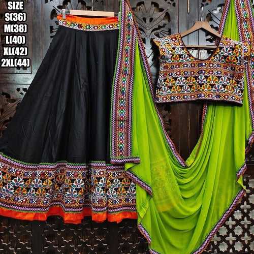 Black raas leela chaniya choli - readymade