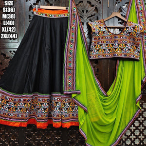 Black raas leela chaniya choli - readymade