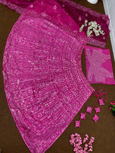 Barbie pink sequinned Lehenga