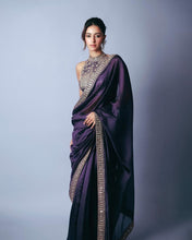 Ananya inspired Purple beauty jimmy choo saree