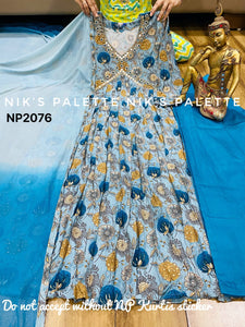 Niks collection - blue alia cut anarkali