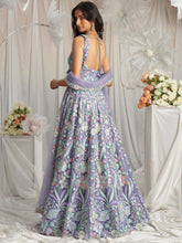 Lavender - multi colour pastel sequins Lehenga