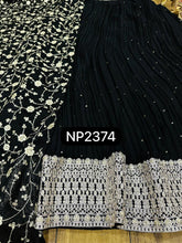 Niks collection - black silk pleated anarkali