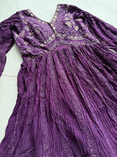 Purple Indo western stylish anarkali gown