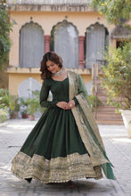 Fendi silk gown with sequins dupatta